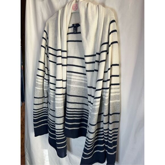 Gap Multicolored Striped Cardigan Woman’s Size Large - Picture 2 of 9